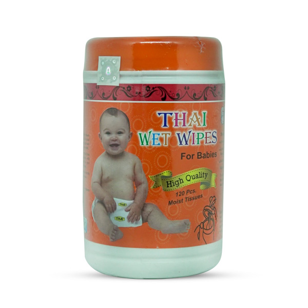 Thai Wet Wipes For Babies (Moist Tissue Red) 120 pcs